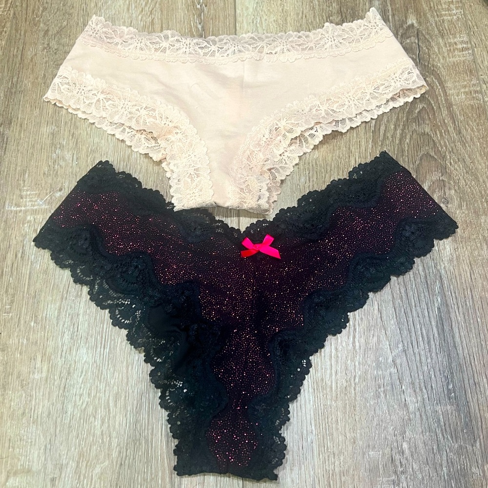 2 NWT lace cheekys
